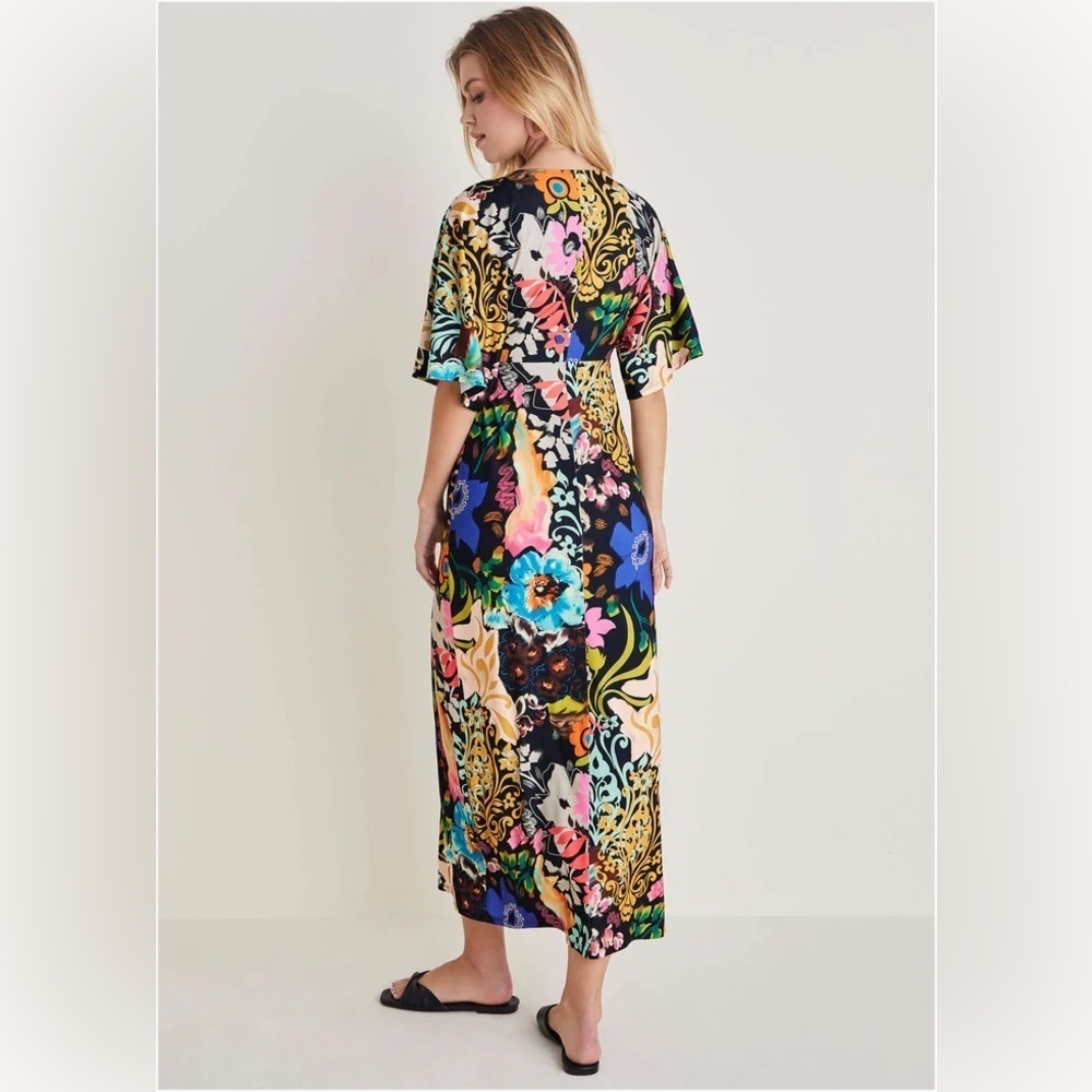 Floral Multicolor Maxi Dress Large - Picture 4 of 16
